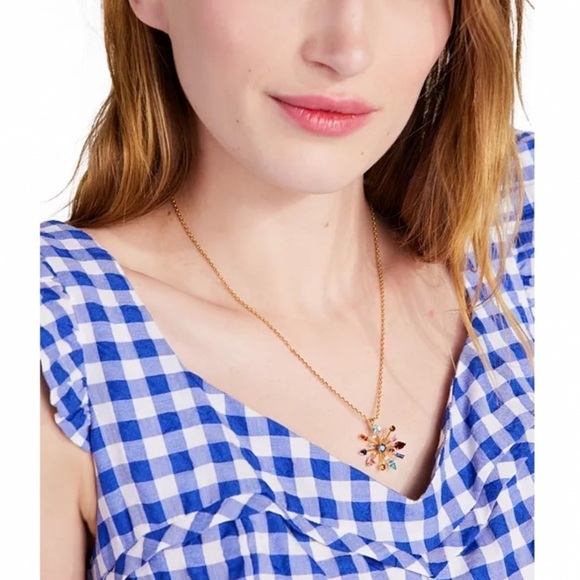 KATE SPADE • Firework Floral Pendant Necklace - Picture 2 of 4